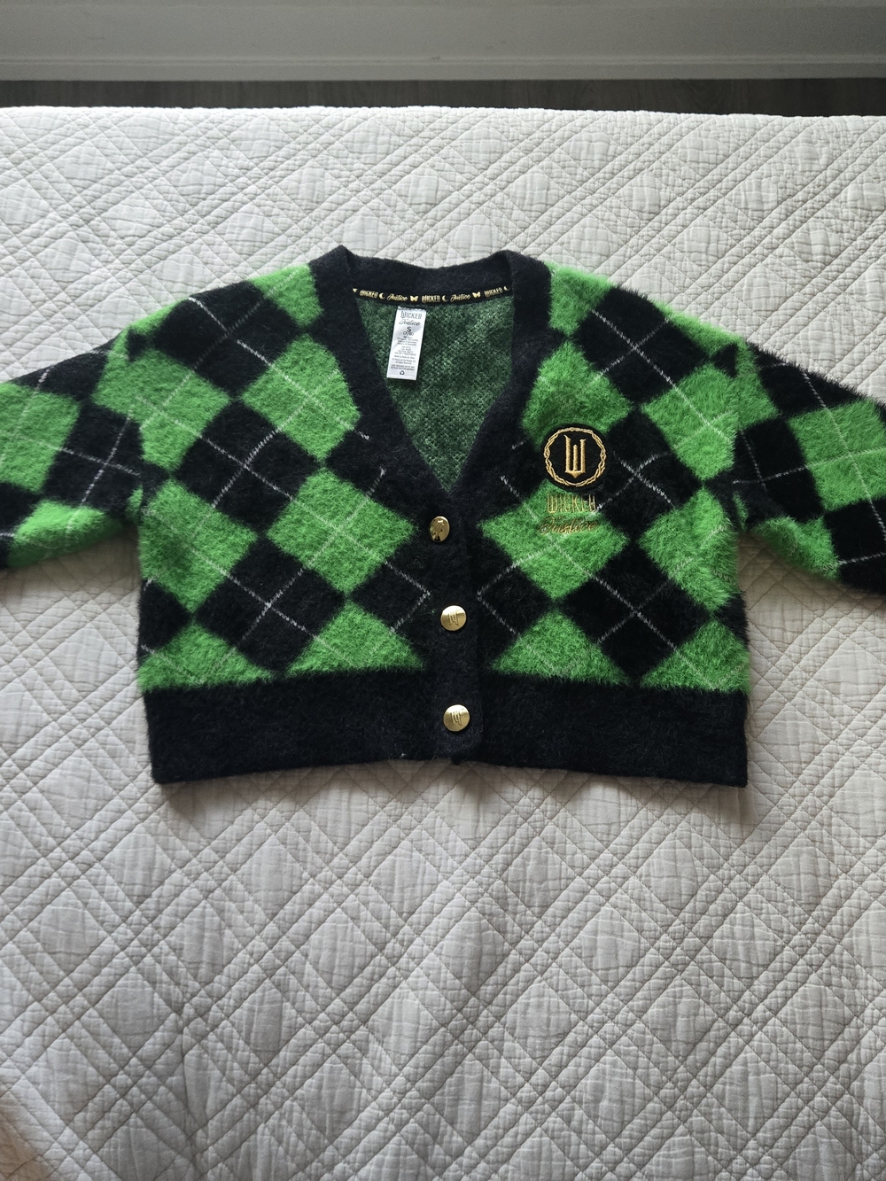 Wicked Justice Argyle Pattern Sweater 7/8